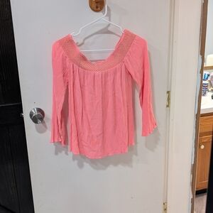 Lilly Pulitzer Pink Smocked Blouse